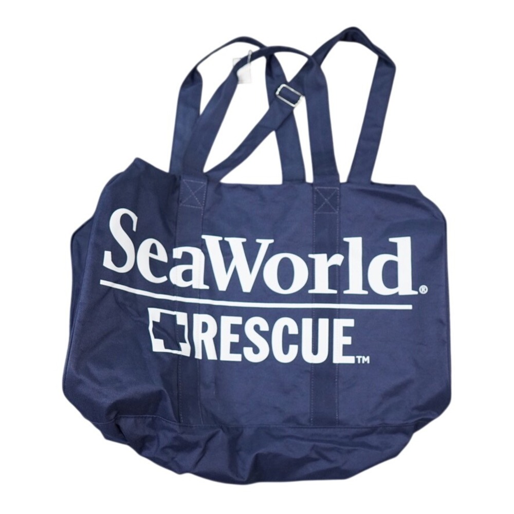 SeaWorld Rescue Duffle Bag Unisex Large Navy Blue Travel New